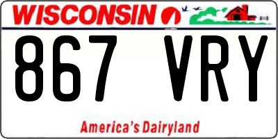 WI license plate 867VRY