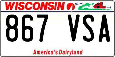 WI license plate 867VSA
