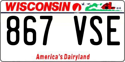 WI license plate 867VSE