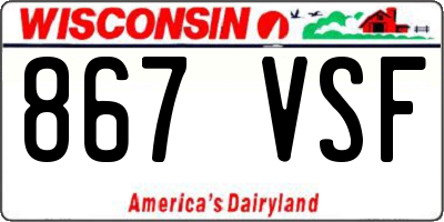 WI license plate 867VSF
