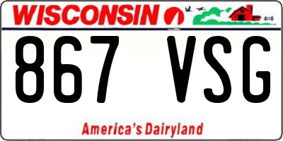 WI license plate 867VSG