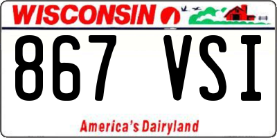 WI license plate 867VSI