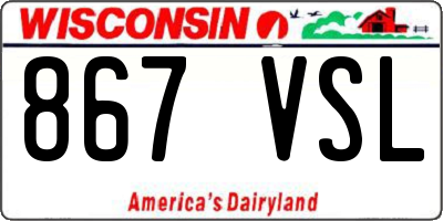 WI license plate 867VSL