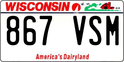 WI license plate 867VSM