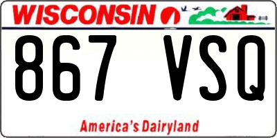 WI license plate 867VSQ
