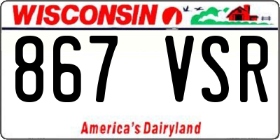 WI license plate 867VSR