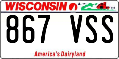 WI license plate 867VSS