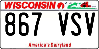 WI license plate 867VSV