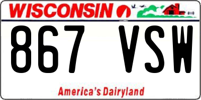 WI license plate 867VSW