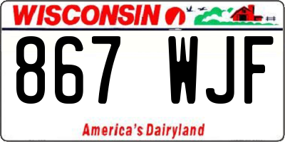WI license plate 867WJF