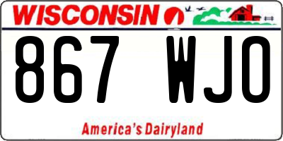WI license plate 867WJO