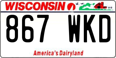 WI license plate 867WKD
