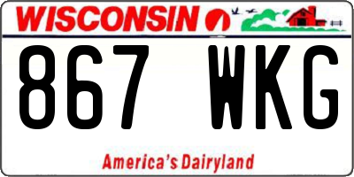 WI license plate 867WKG