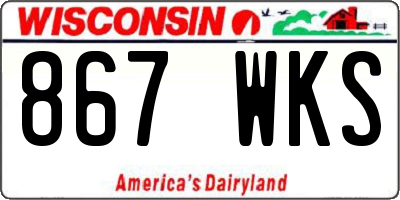 WI license plate 867WKS