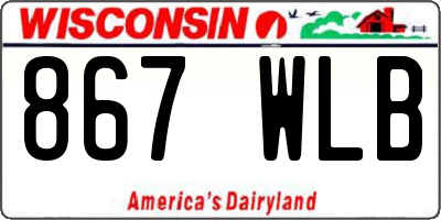 WI license plate 867WLB