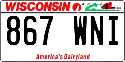 WI license plate 867WNI