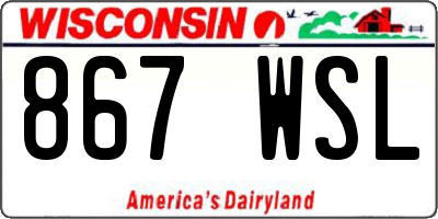 WI license plate 867WSL