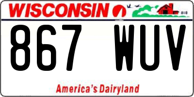 WI license plate 867WUV