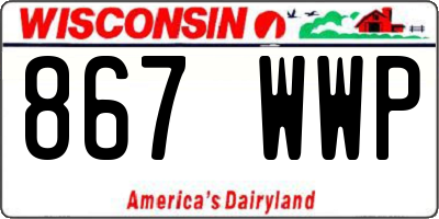 WI license plate 867WWP