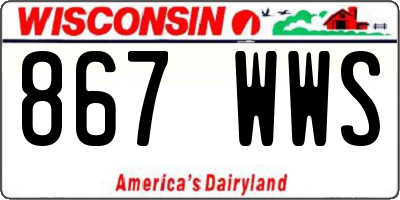 WI license plate 867WWS