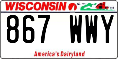 WI license plate 867WWY