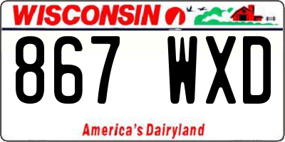 WI license plate 867WXD