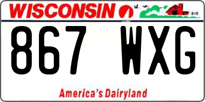 WI license plate 867WXG