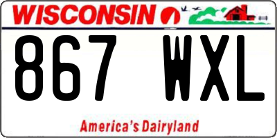 WI license plate 867WXL