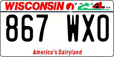 WI license plate 867WXO
