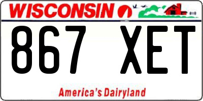 WI license plate 867XET