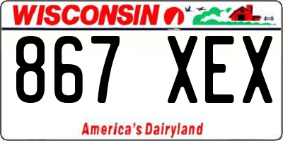 WI license plate 867XEX