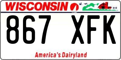 WI license plate 867XFK