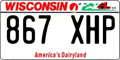 WI license plate 867XHP