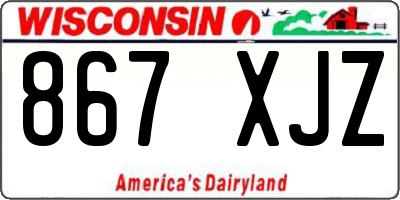 WI license plate 867XJZ