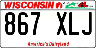 WI license plate 867XLJ