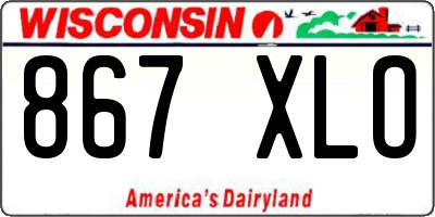 WI license plate 867XLO