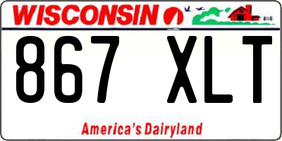 WI license plate 867XLT