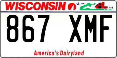WI license plate 867XMF
