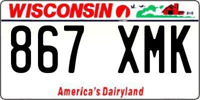 WI license plate 867XMK