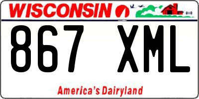 WI license plate 867XML
