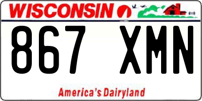 WI license plate 867XMN