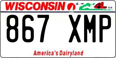 WI license plate 867XMP