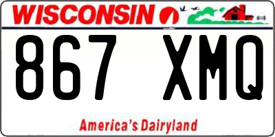 WI license plate 867XMQ