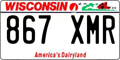 WI license plate 867XMR