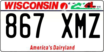 WI license plate 867XMZ