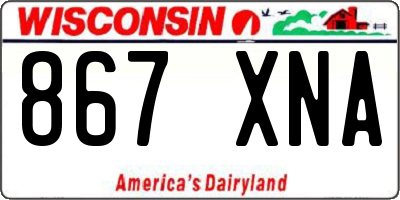 WI license plate 867XNA