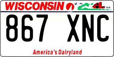 WI license plate 867XNC