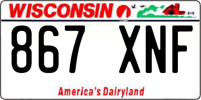 WI license plate 867XNF
