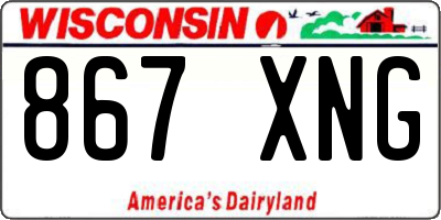 WI license plate 867XNG