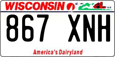 WI license plate 867XNH
